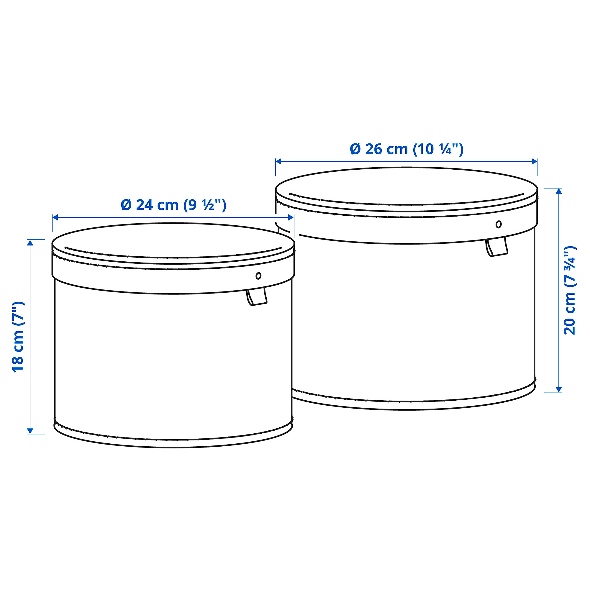 RÅGODLING storage box with lid, set of 2