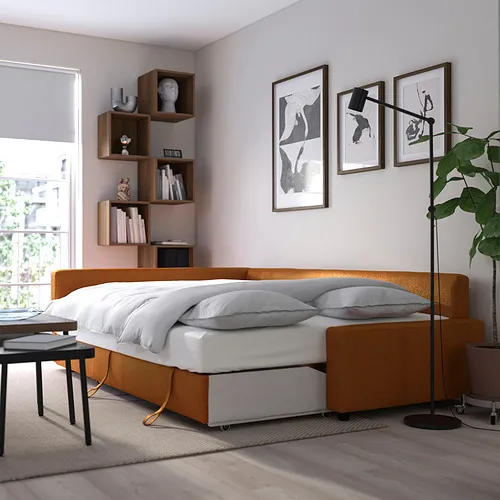 FRIHETEN corner sofa-bed with storage