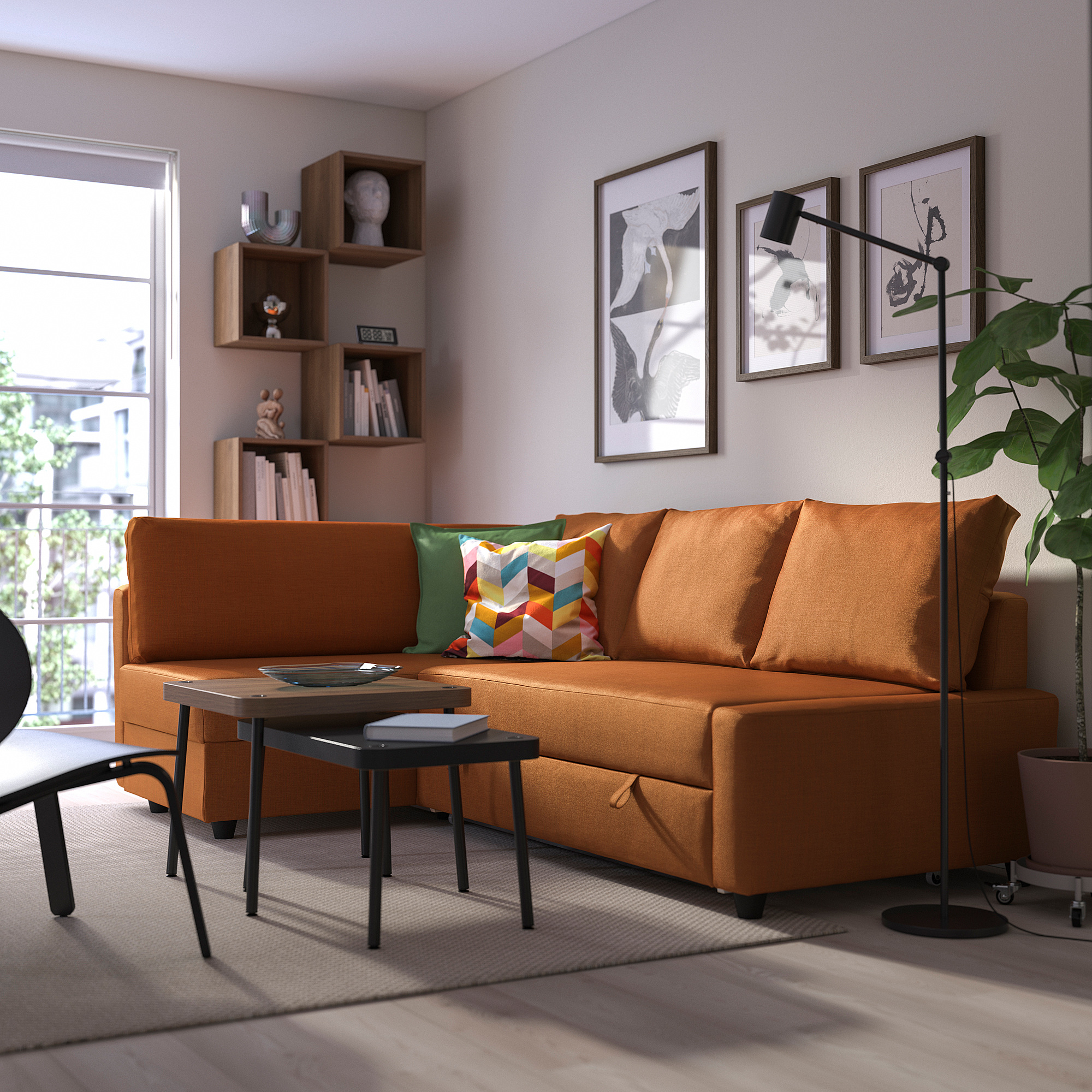 FRIHETEN/KLAGSHAMN corner sofa-bed with storage