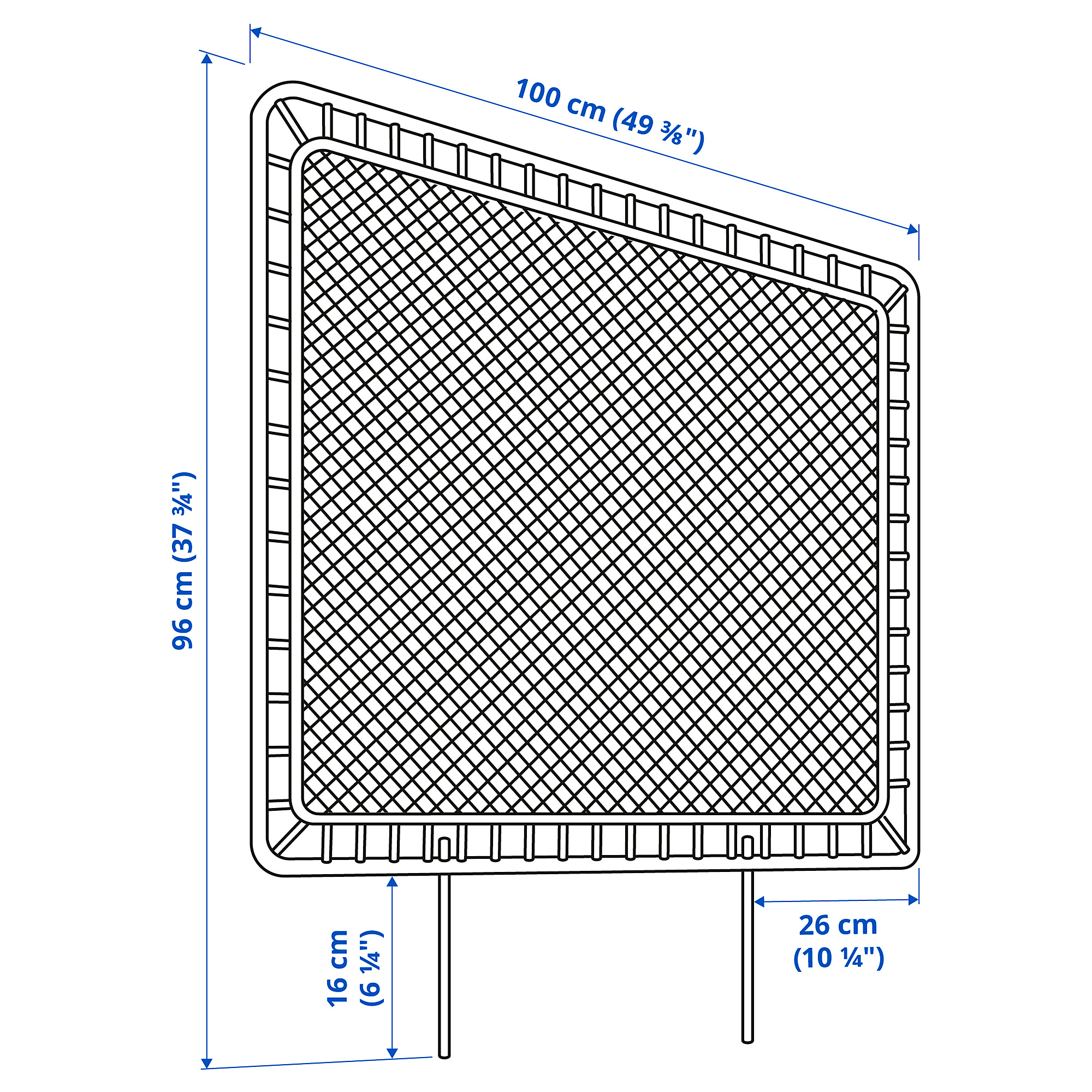 VEVELSTAD bed frame with 1 headboard