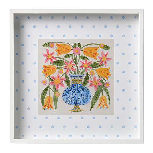 SANNAHED - 附框海報, 花和藍色花瓶, 50x50 公分 | IKEA 線上購物 - PE993985_S4