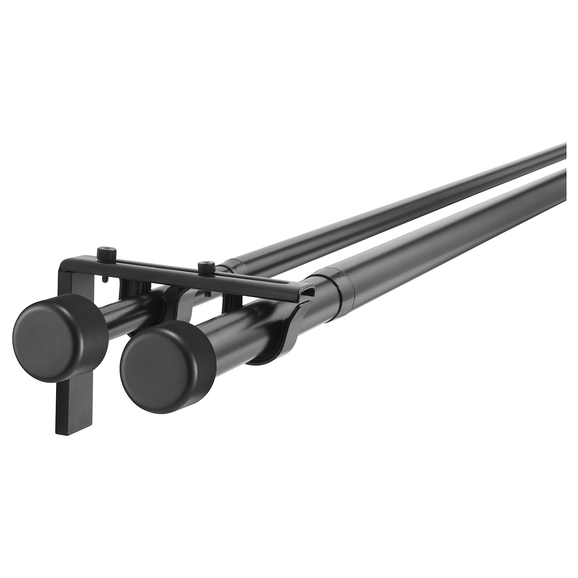 HUGAD/RÄCKA double curtain rod combination