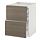 METOD/MAXIMERA - base cab f hob/2 fronts/3 drawers, white/Voxtorp walnut effect | IKEA Taiwan Online - PE544454_S1