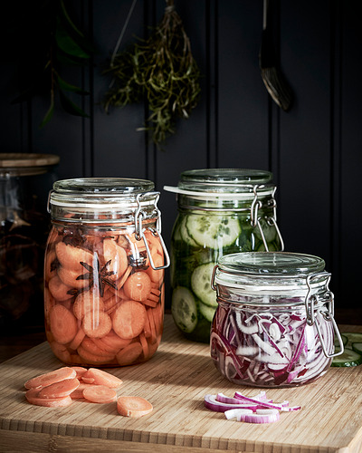 KORKEN jar with lid