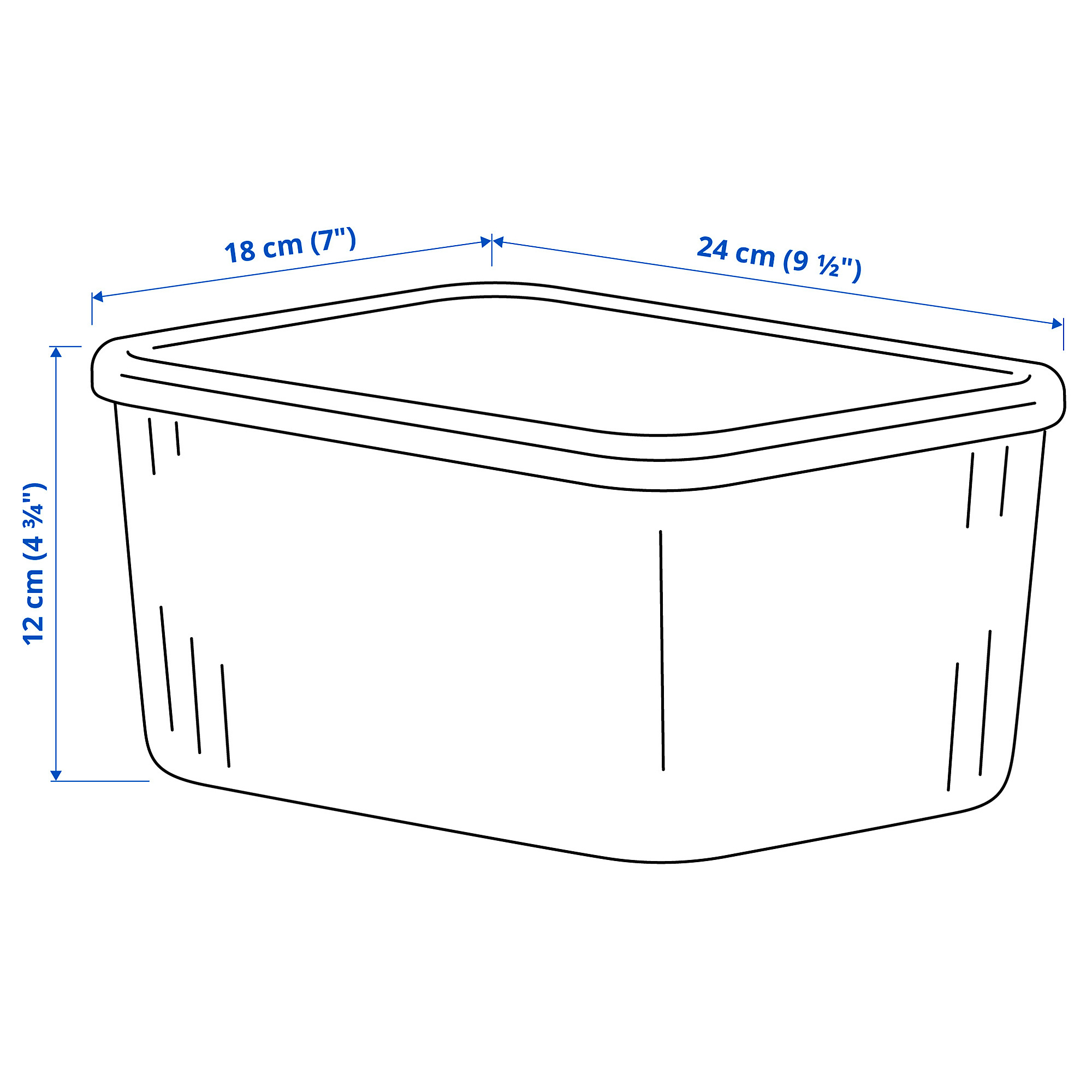 RYKTA storage box with lid