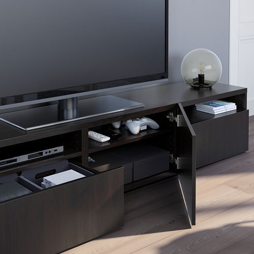 BESTÅ - TV bench, black-brown/Lappviken black-brown | IKEA Taiwan Online - PE751034_S4