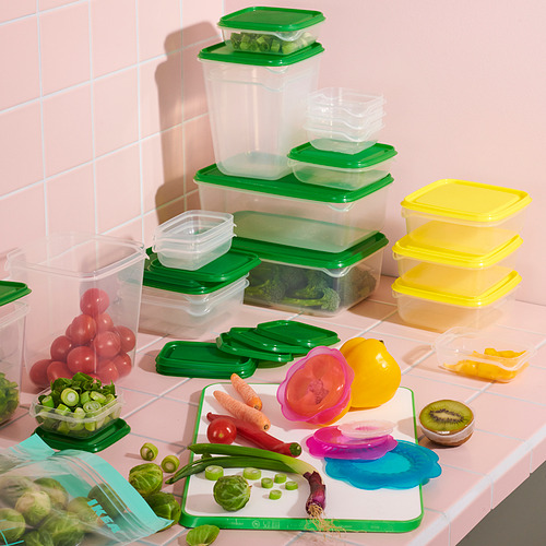 PRUTA - food container, set of 17, transparent/green | IKEA Taiwan Online - PH176675_S4