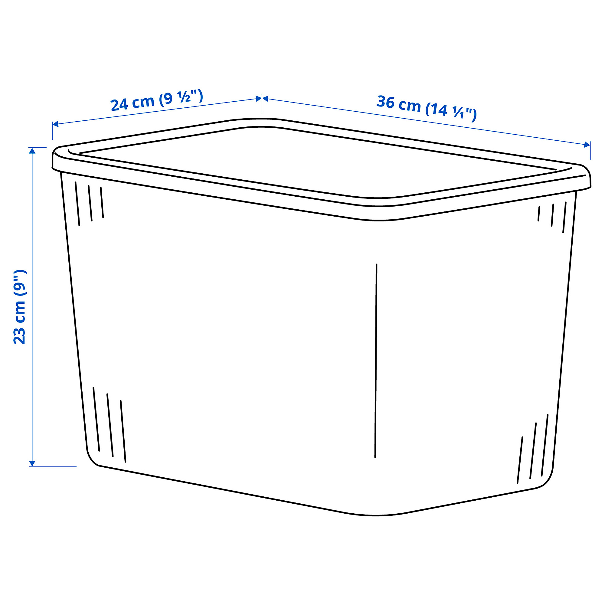 RYKTA storage box with lid