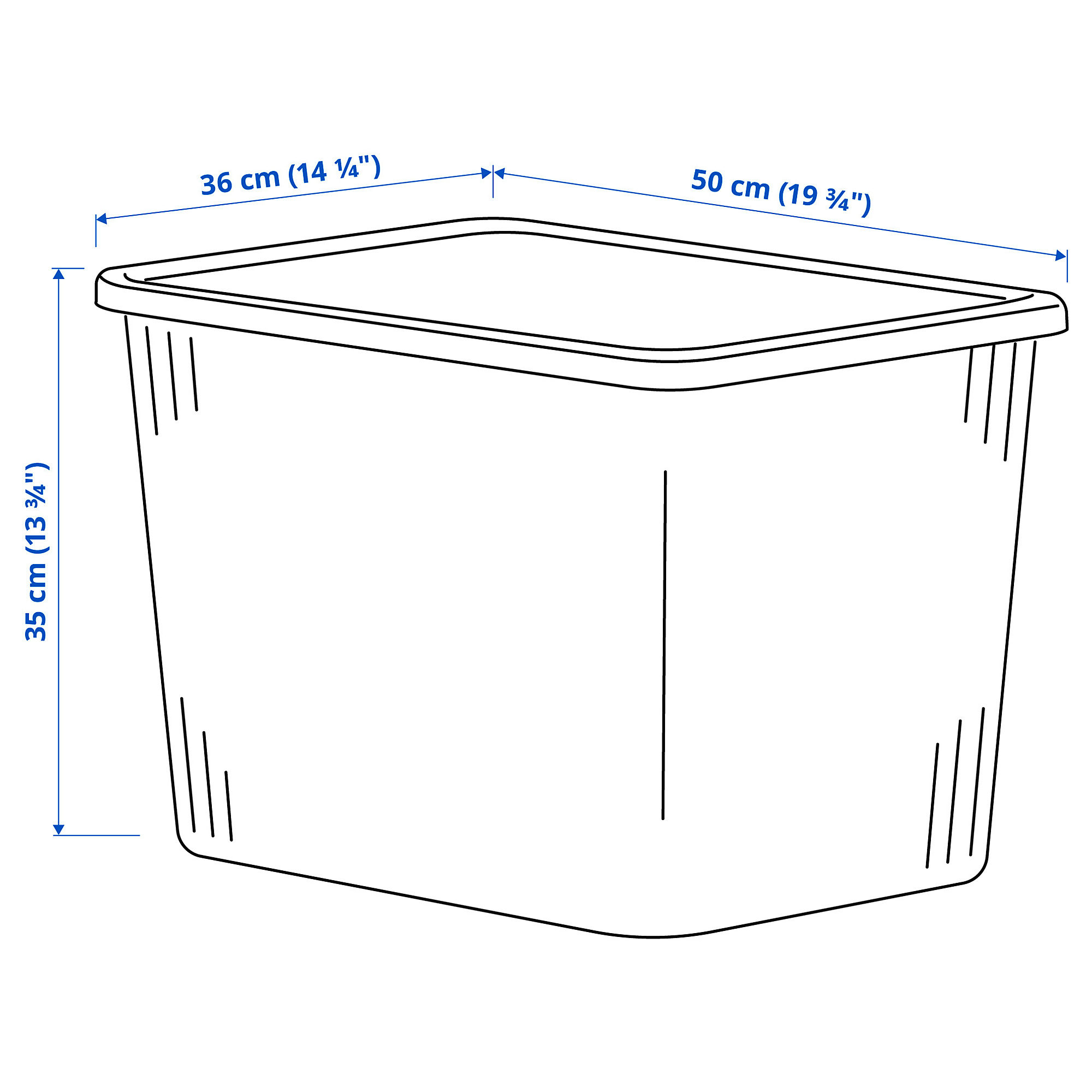 RYKTA storage box with lid