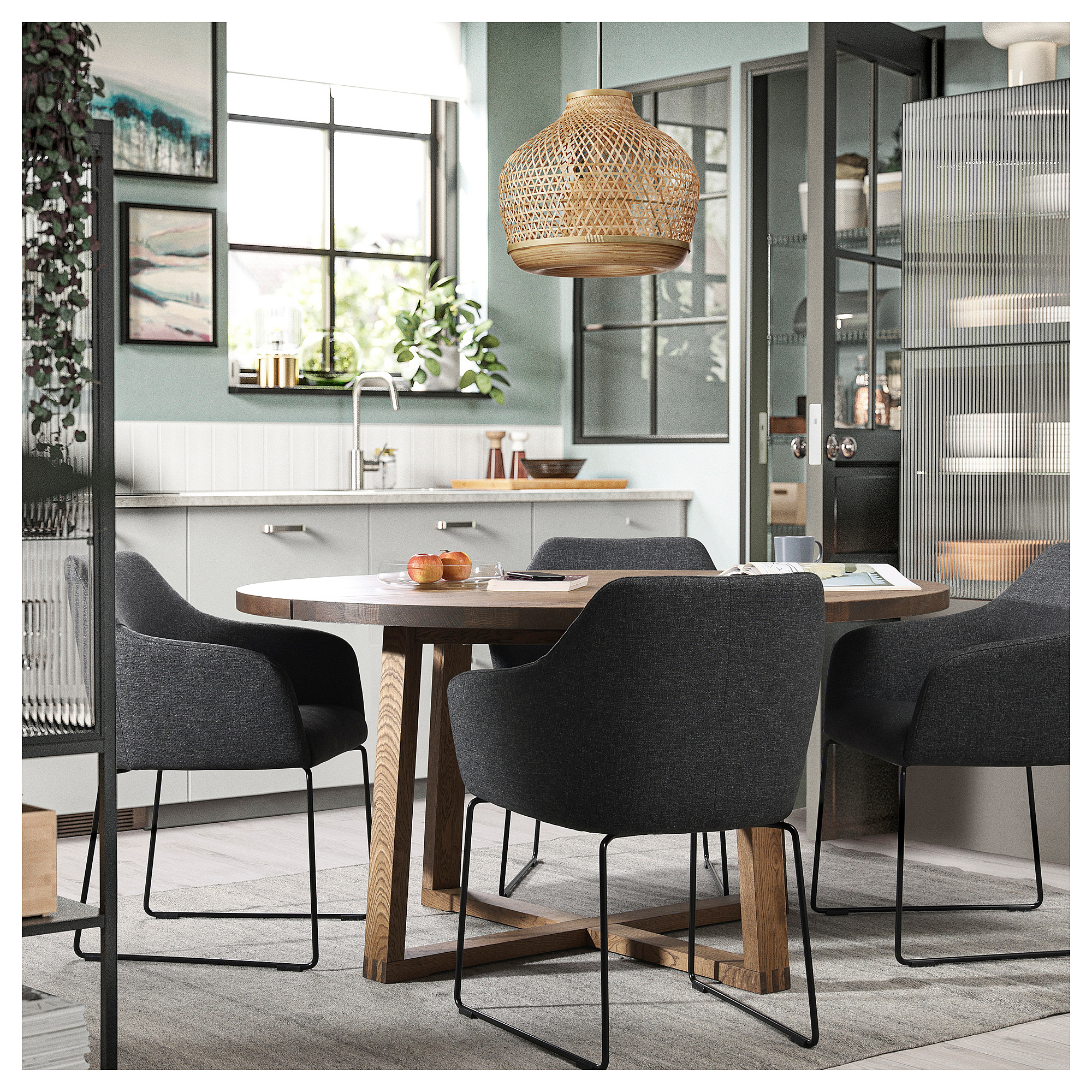 MÖRBYLÅNGA/TOSSBERG table and 4 chairs