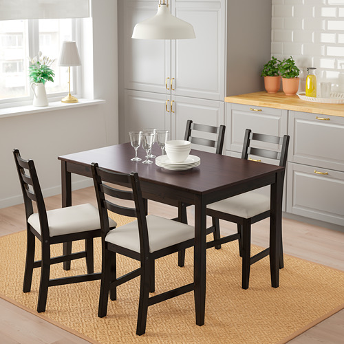 LERHAMN - table and 4 chairs, black-brown/Vittaryd beige | IKEA Taiwan Online - PE751122_S4