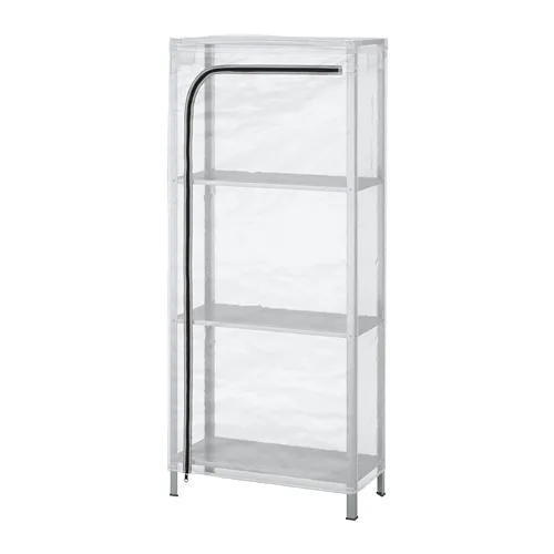 HYLLIS - 層架組附遮罩, 透明, 60x27x140 公分 | IKEA 線上購物 - PE712587_S4