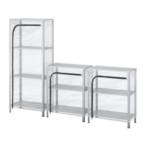 HYLLIS shelving units with covers