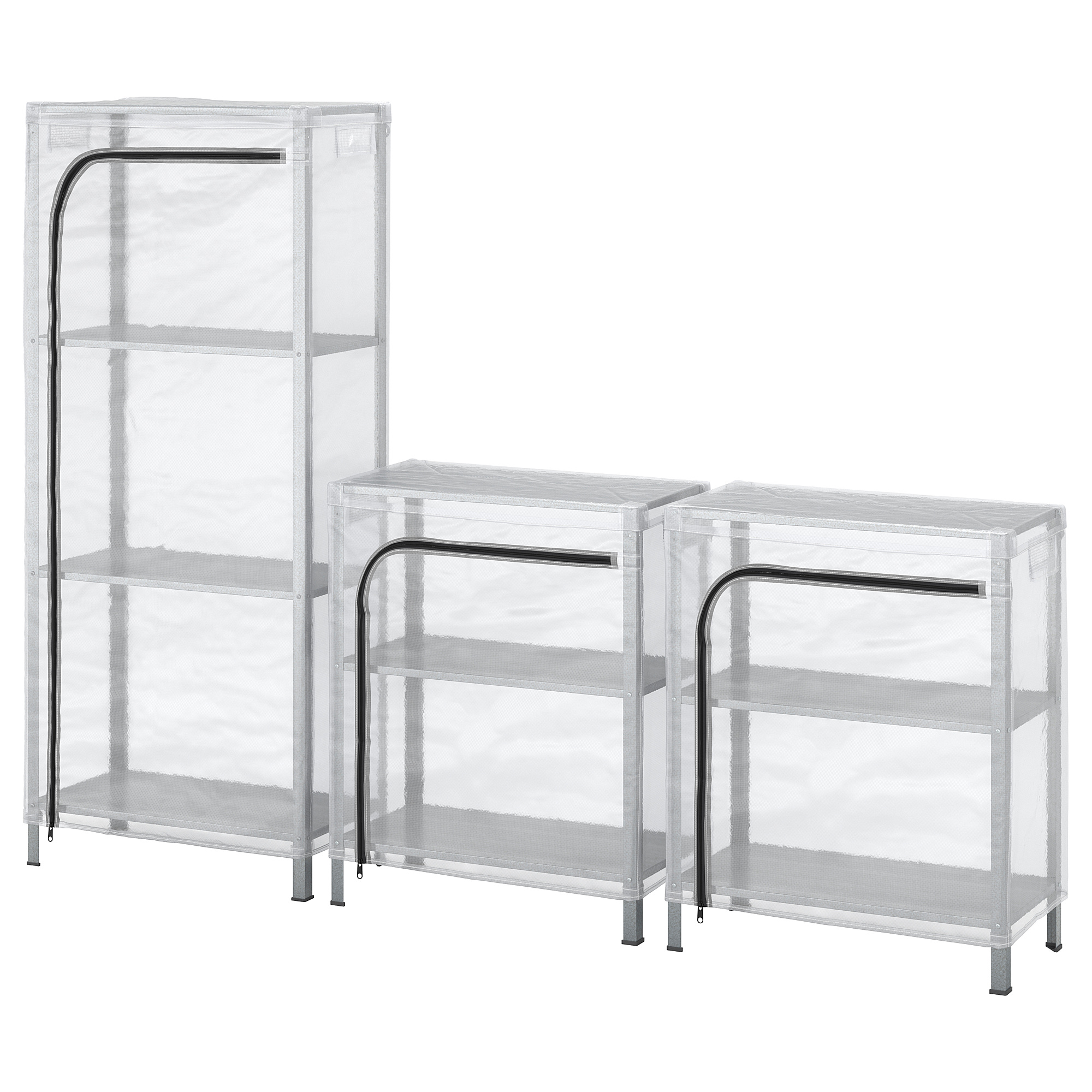 HYLLIS shelving units with covers