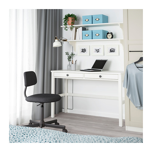 HEMNES - 書桌附2抽, 染白色 | IKEA 線上購物 - PE711435_S4