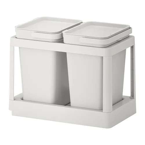 HÅLLBAR - 分類垃圾桶組合, 外拉式/淺灰色, 20 公升 | IKEA 線上購物 - PE751240_S4