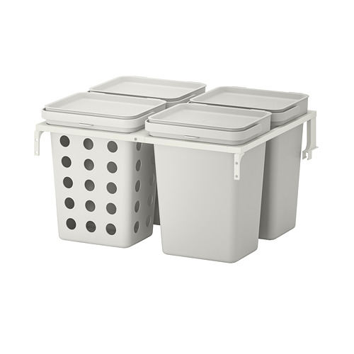 HÅLLBAR - 分類垃圾桶組合, METOD抽屜專用 通風式/淺灰色 | IKEA 線上購物 - PE751242_S4