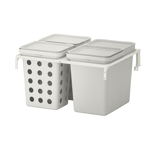 HÅLLBAR - 分類垃圾桶組合, METOD抽屜專用 通風式/淺灰色 | IKEA 線上購物 - PE751245_S4