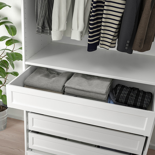 KOMPLEMENT - drawer with framed front, white | IKEA Taiwan Online - PE751270_S4