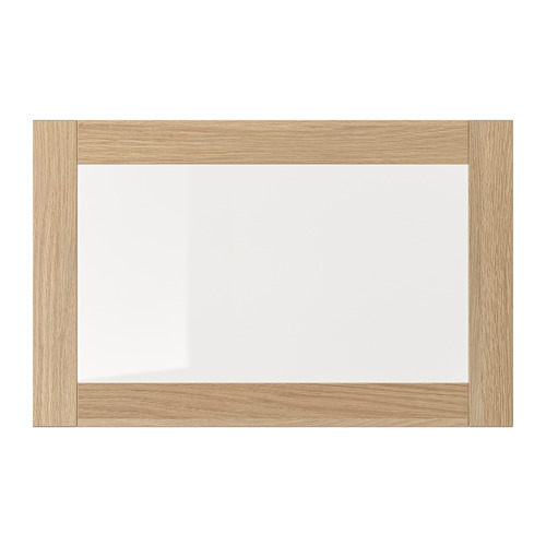 SINDVIK - glass door, white stained oak effect/clear glass | IKEA Taiwan Online - PE711528_S4
