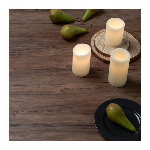 ÄDELLÖVTRÄD - LED block candle, set of 3 | IKEA Taiwan Online - PE850546_S4