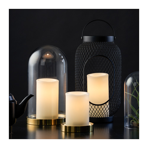 ÄDELLÖVTRÄD - LED block candle, set of 3 | IKEA Taiwan Online - PE850548_S4