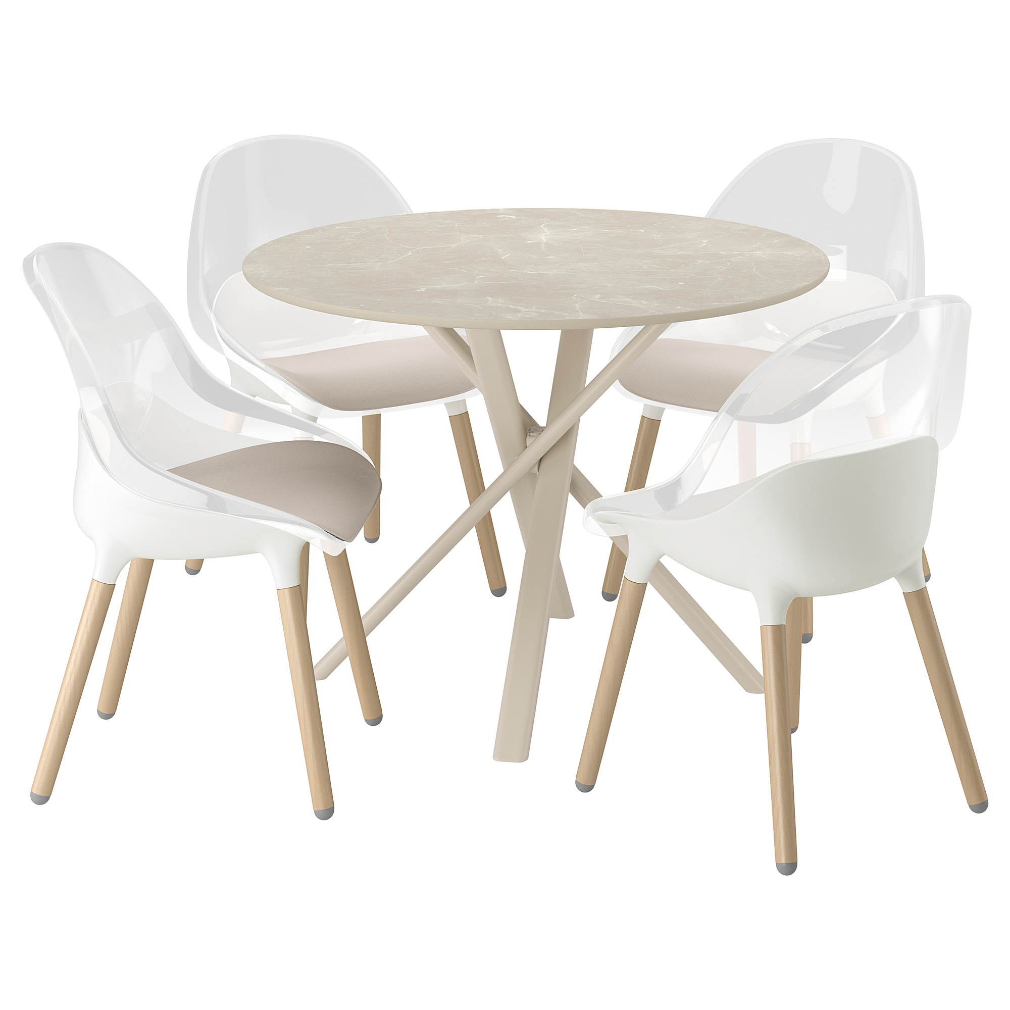 NORRMJÖLE/BALTSAR table and 4 chairs