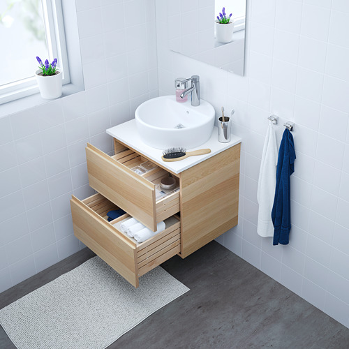 GODMORGON - wash-stand with 2 drawers, white stained oak effect | IKEA Taiwan Online - PE624099_S4
