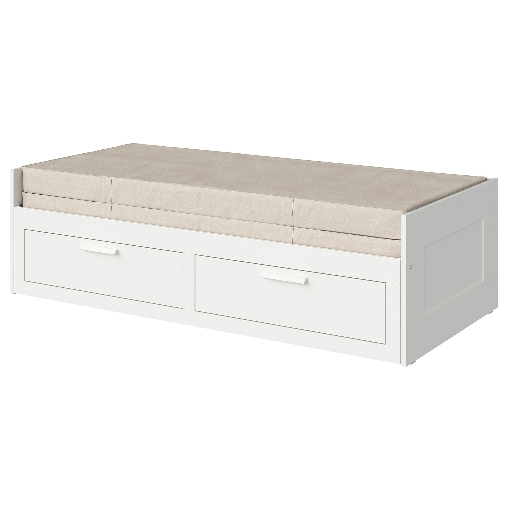 BRIMNES day-bed w 2 drawers/2 mattresses