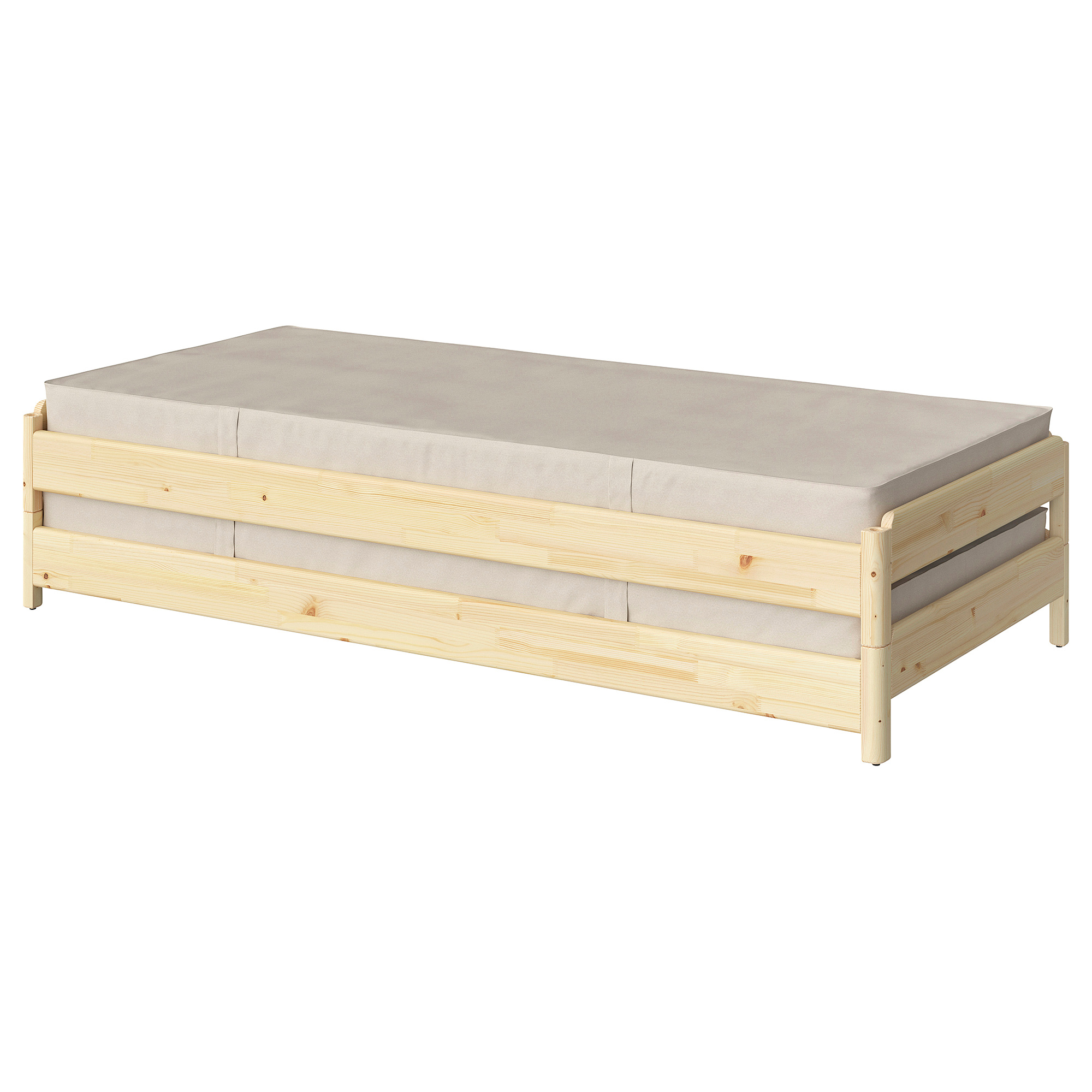 UTÅKER stackable bed with 2 mattresses