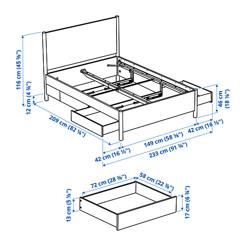 TONSTAD 臥室家具 3件組