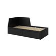FLEKKE - 坐臥兩用床框附兩個床底收納盒, 黑棕色, 80x200 公分 | IKEA 線上購物 - PE889629_S2 