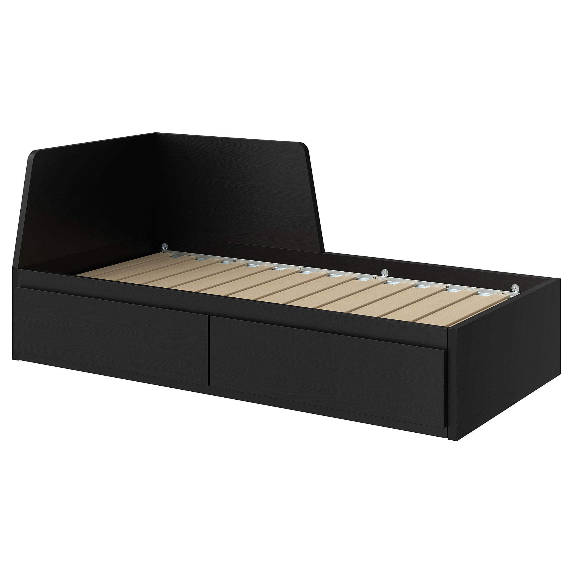 FLEKKE - day-bed frame with 2 drawers, black-brown, 80x200 cm | IKEA Taiwan Online FLEKKE - day-bed frame with 2 drawers, black-brown, 80x200 cm | IKEA Taiwan Online