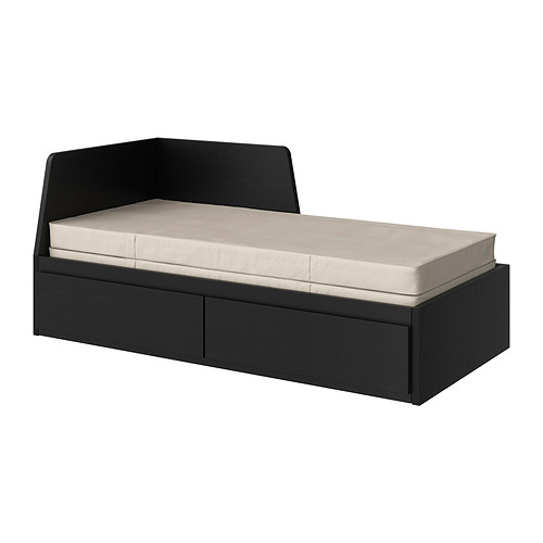 FLEKKE day-bed w 2 drawers/2 mattresses