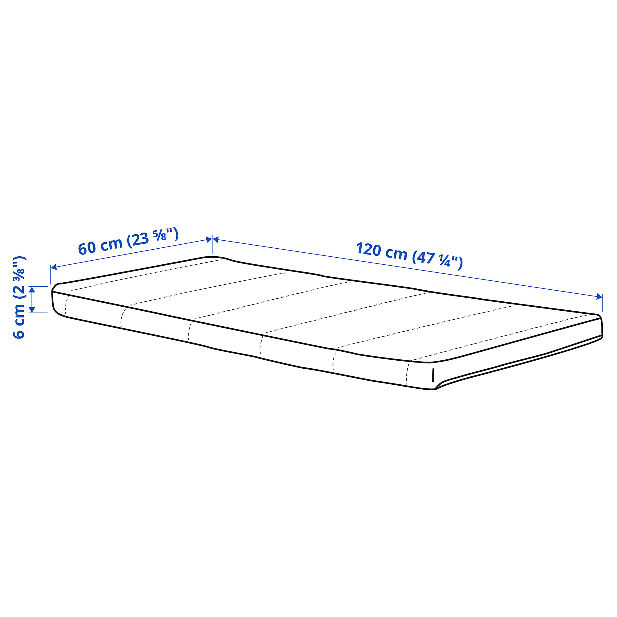 PELLEPLUTT foam mattress for cot