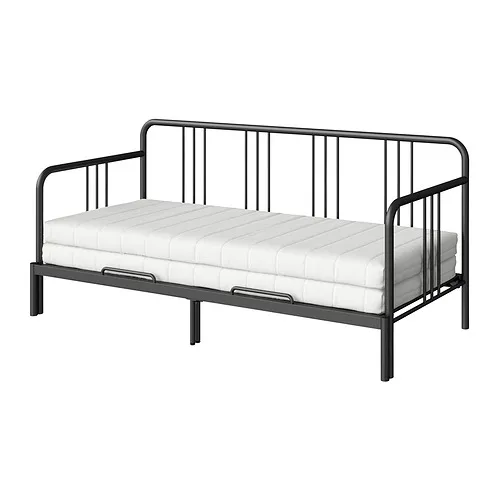 FYRESDAL - 坐臥兩用床附2床墊, 黑色/Åfjäll 硬, 80x200 公分 | IKEA 線上購物 - PE889672_S4