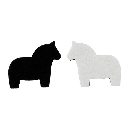 HÄSTHAGE - sponge, black/white | IKEA Taiwan Online - PE850730_S4