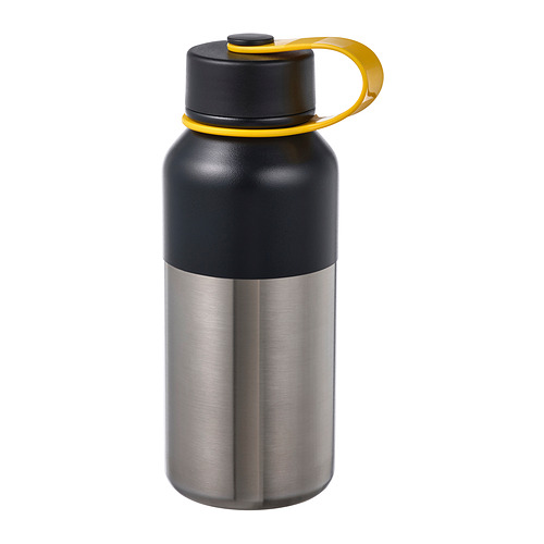 HETLEVRAD - insulated flask, stainless steel/black, 0.5 l | IKEA Taiwan Online - PE850754_S4