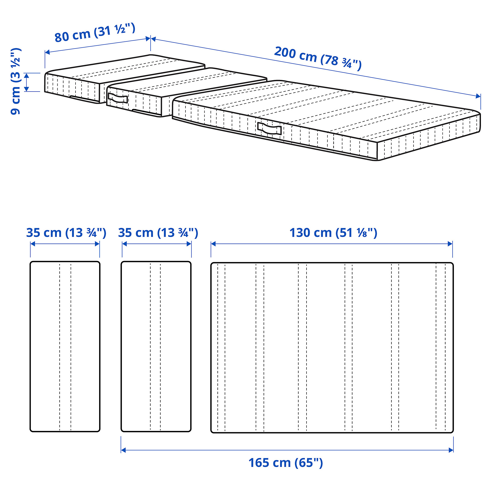NATTSMYG foam mattress for extendable bed