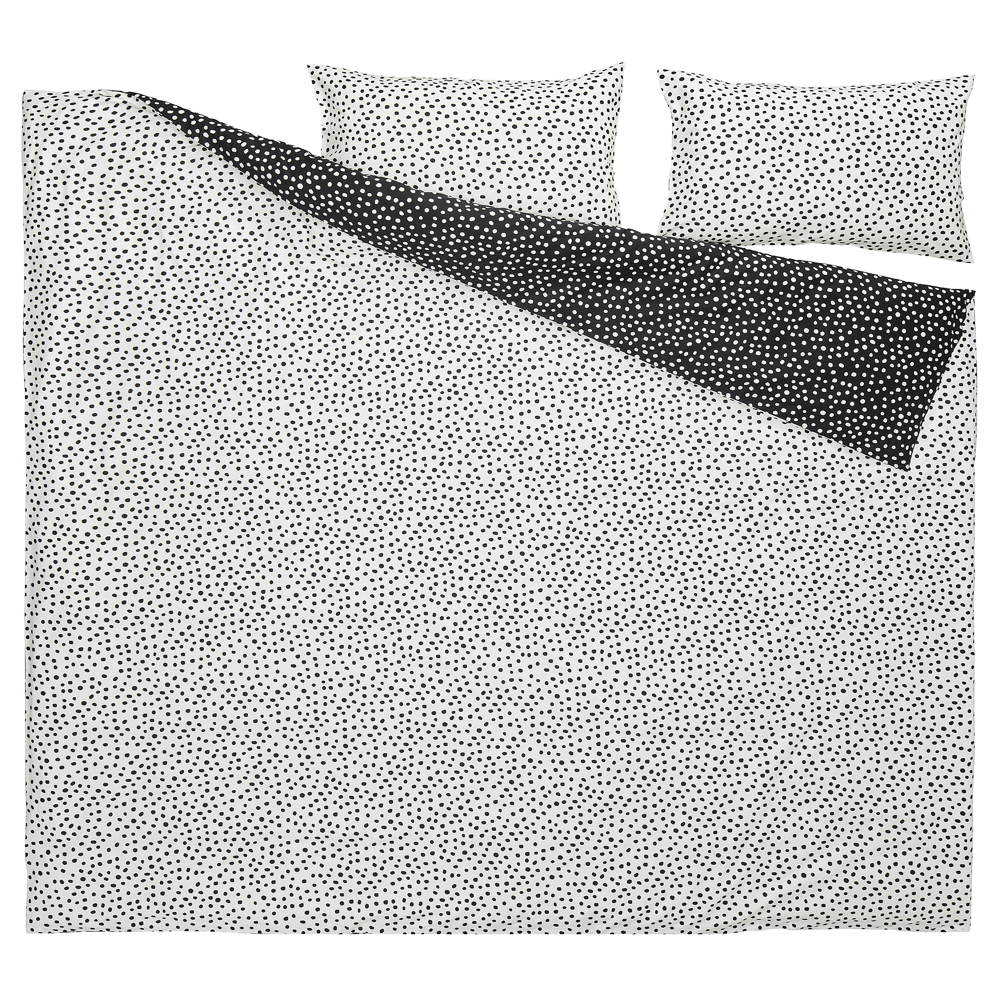 BJÖRKGRÅMAL duvet cover and 2 pillowcases