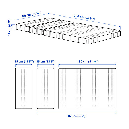 ÖMSINT pocket sprung mattress for ext bed