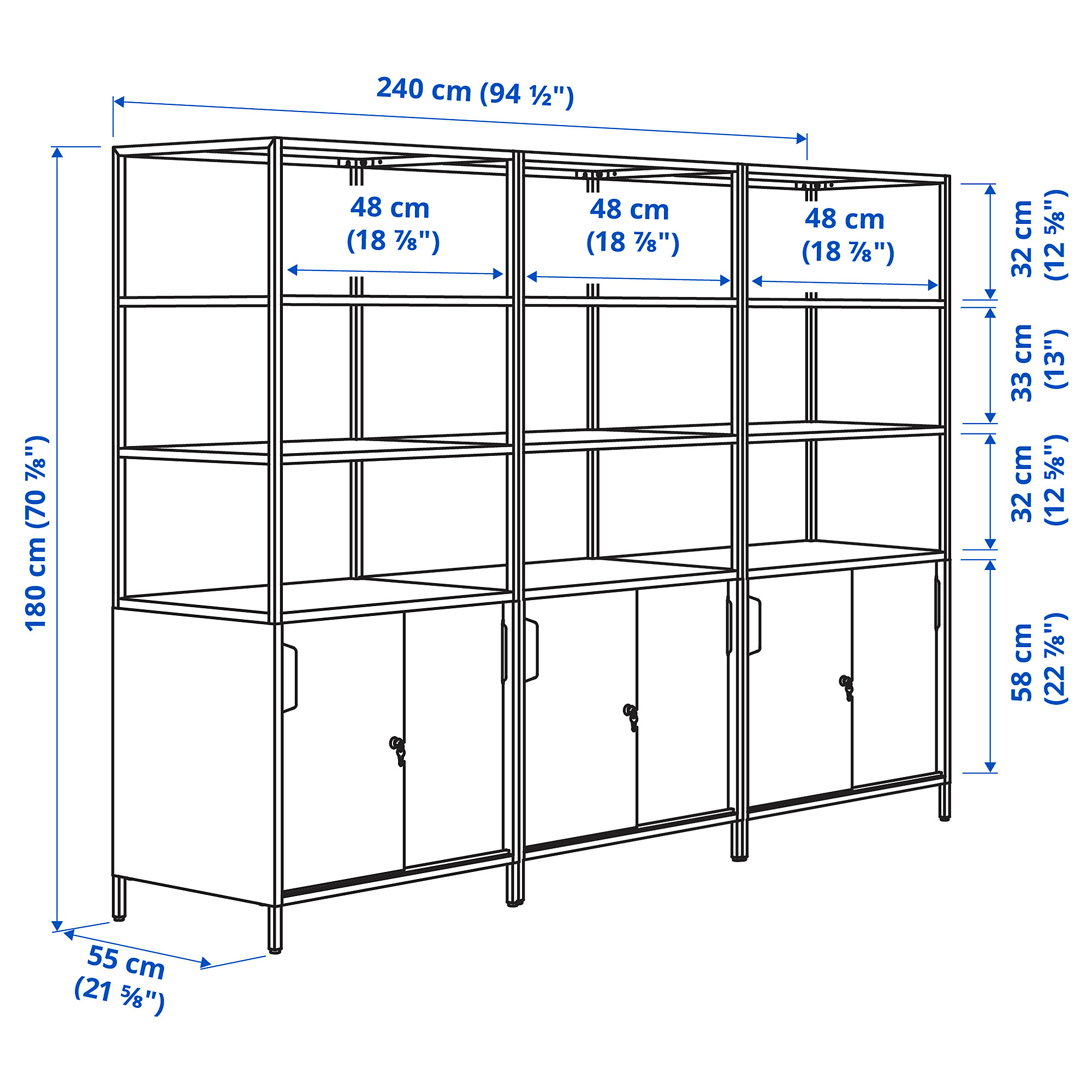 TROTTEN cabinet combination