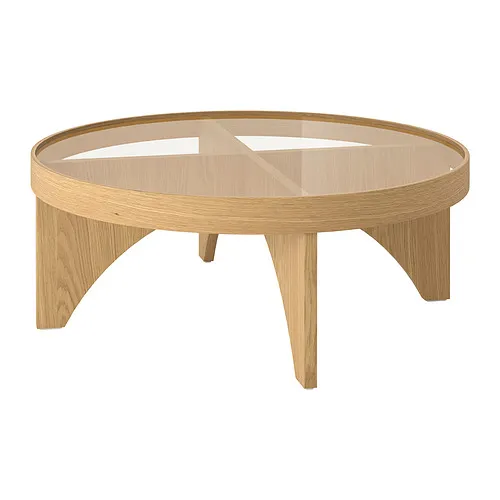 STOCKHOLM 2025 - 咖啡桌, 實木貼皮, 橡木 玻璃 | IKEA 線上購物 - PE955296_S4