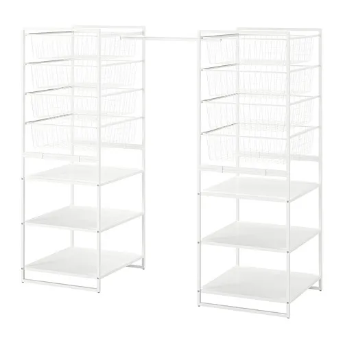 JONAXEL - 衣櫃/衣櫥組合, 白色, 142-178x51x139 公分 | IKEA 線上購物 - PE752165_S4