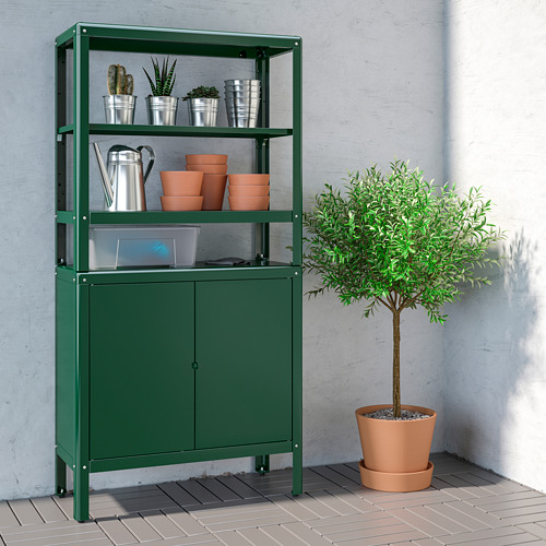 KOLBJÖRN - 層架組附收納櫃, 綠色 | IKEA 線上購物 - PE752178_S4