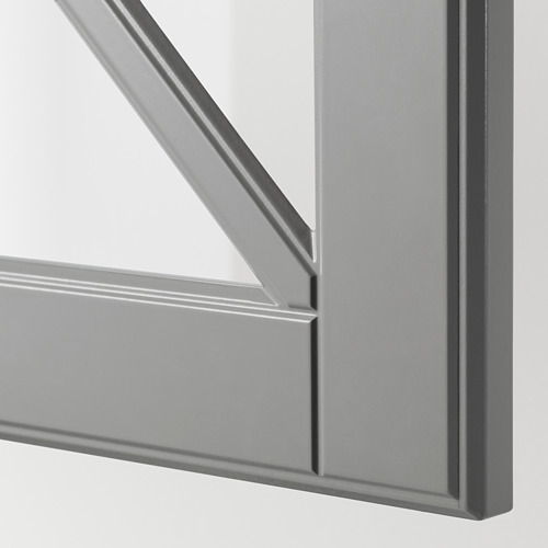 METOD - wall cabinet w glass door/crossbar., white/Bodbyn grey | IKEA Taiwan Online - PE670310_S4