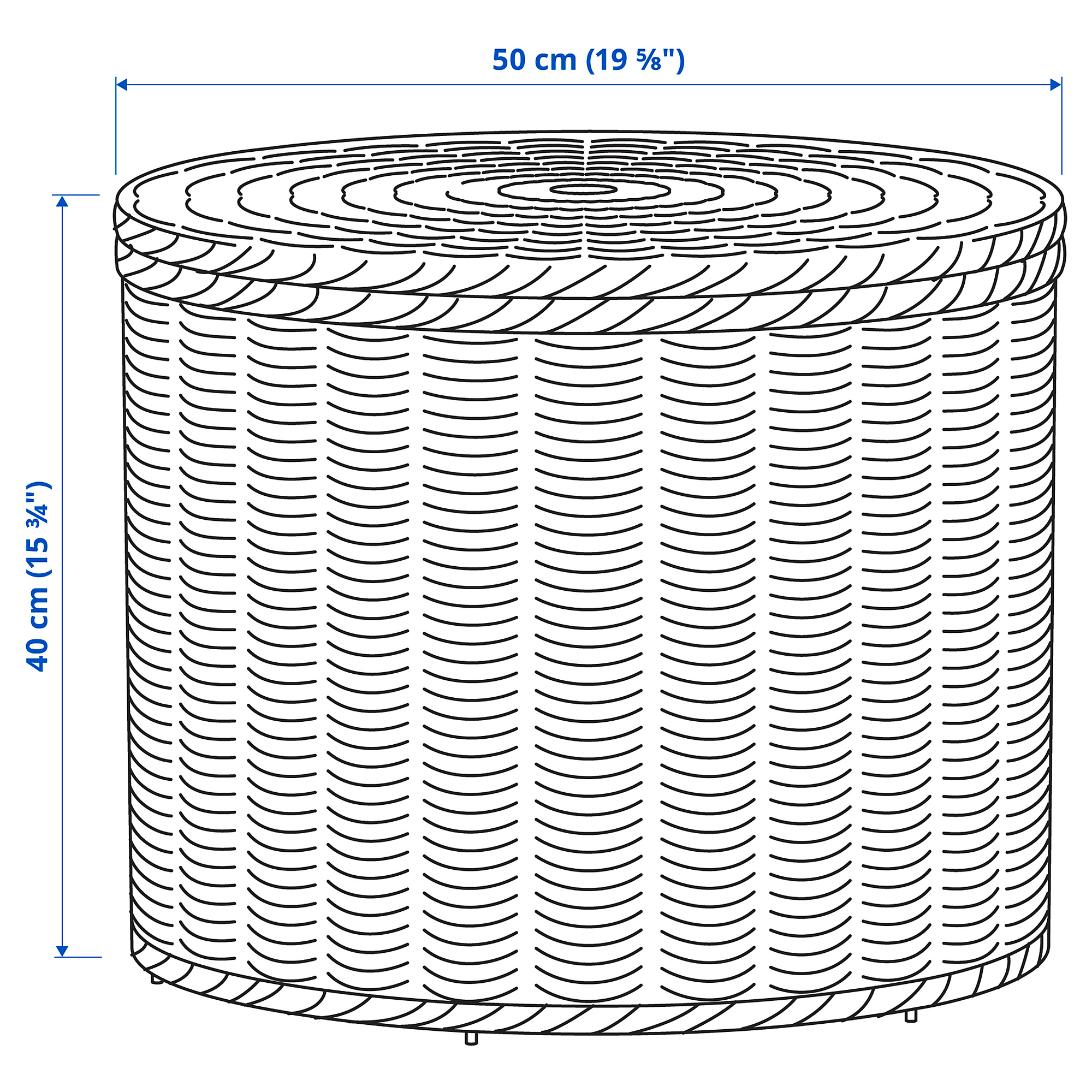 TOLKNING pouffe with storage