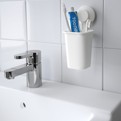 TISKEN - 吸盤式牙刷架, 白色 | IKEA 線上購物 - PE702948_S4