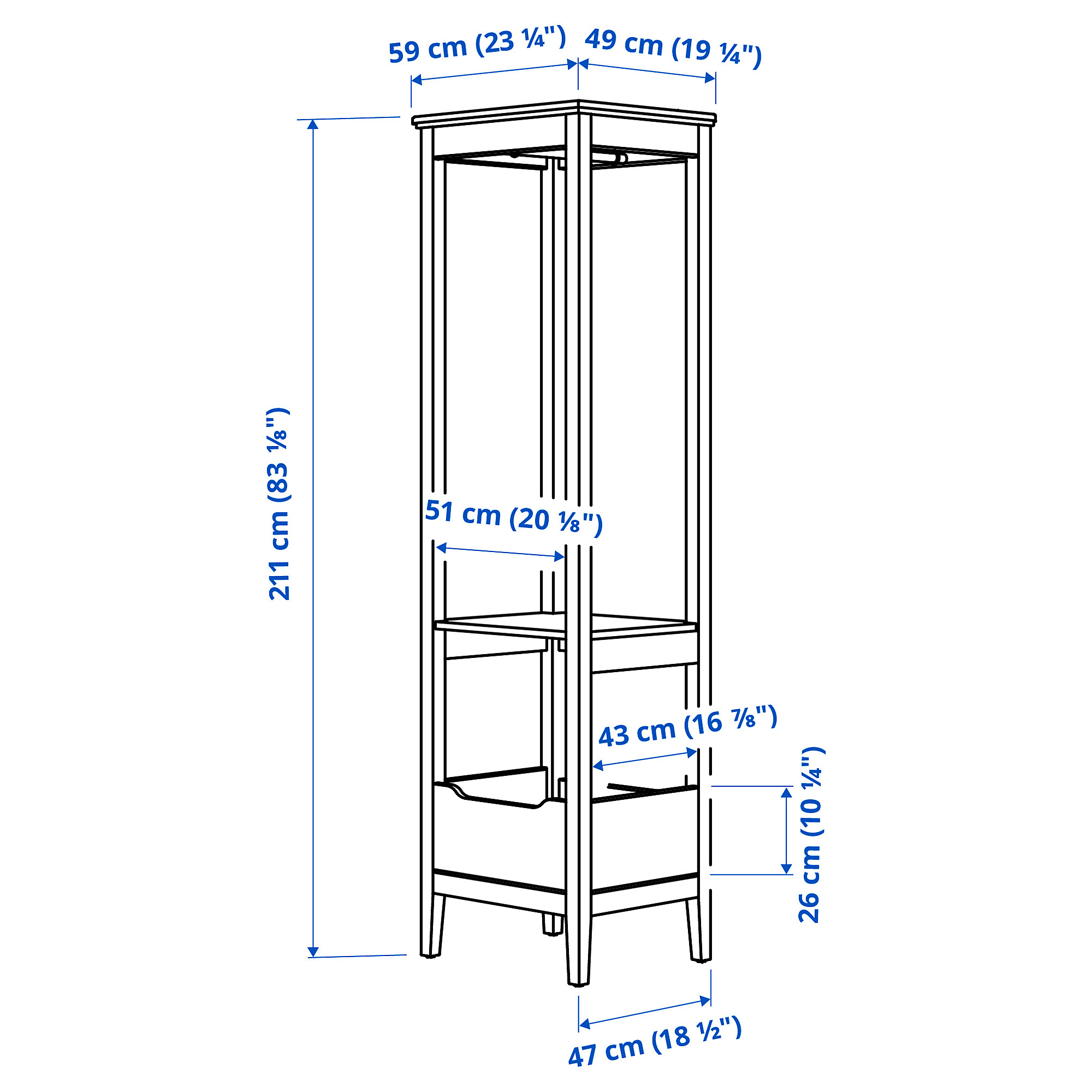 IDANÄS open wardrobe