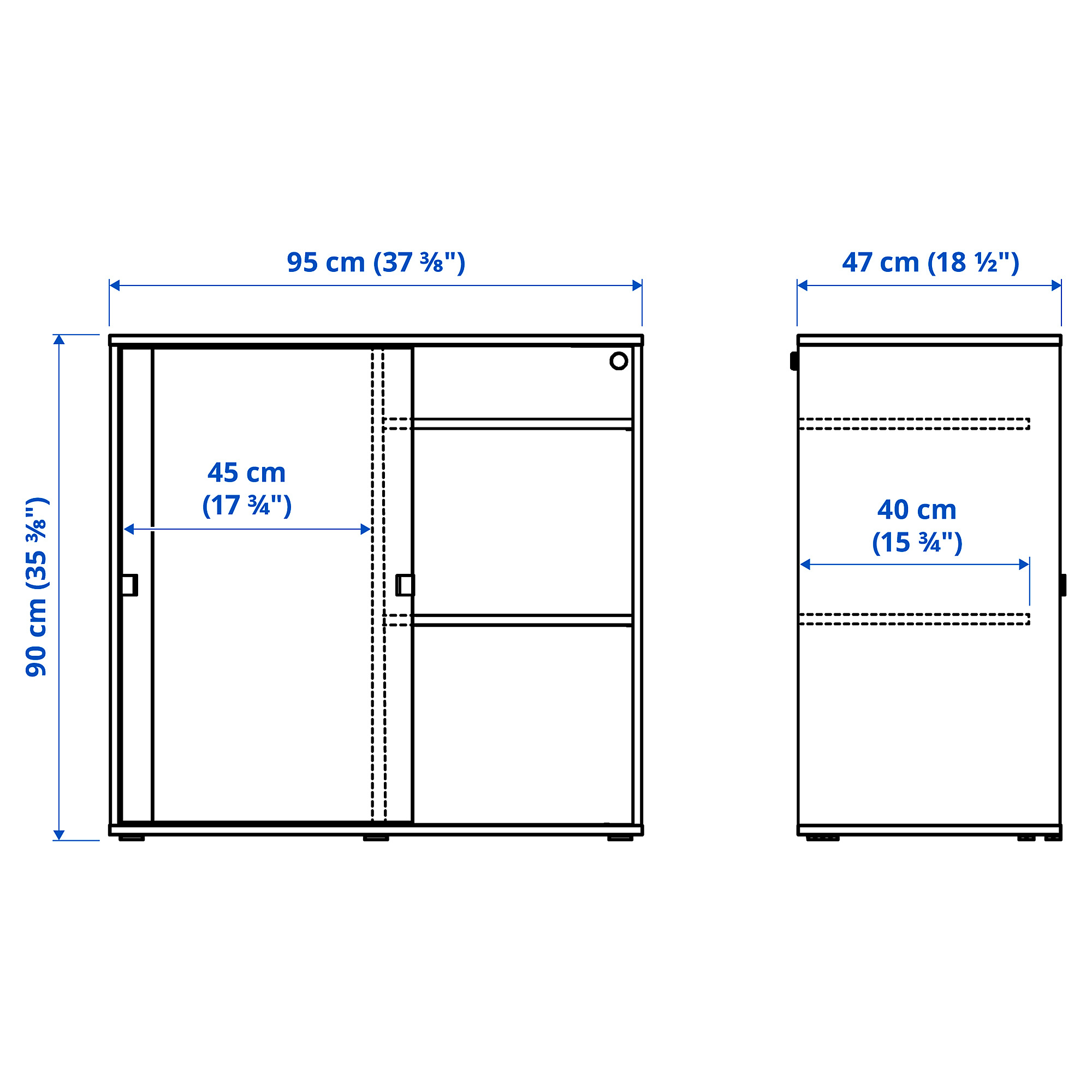 VIHALS cabinet with sliding doors